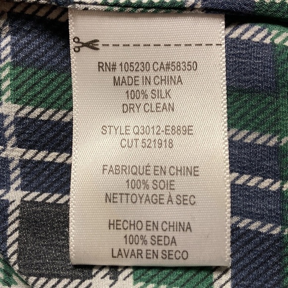 Equipment Femme Colorblock Plaid Silk Button Down Shirt - Picture 11 of 12